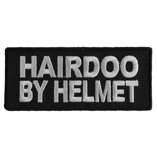 P1559 Hairdoo By Helmet Funny Lady Biker Patch Patches Virginia City Motorcycle Company Apparel 
