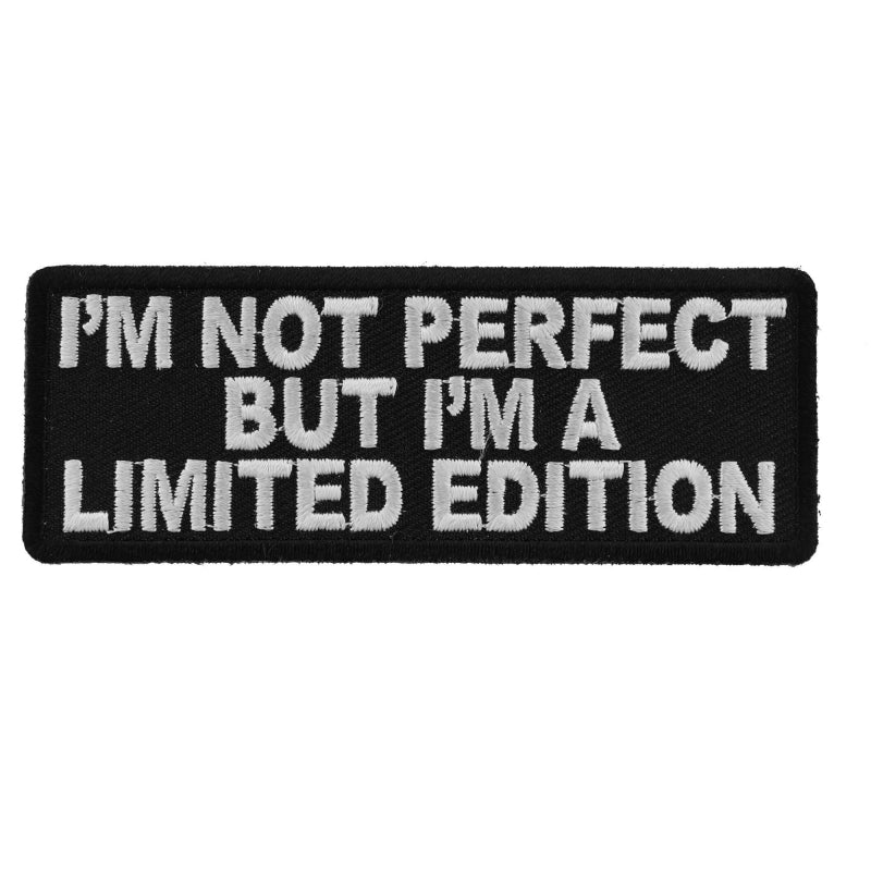 P5342 I'm Not Perfect But I'm A Limited Edition Iron on Morale Patch Patches Virginia City Motorcycle Company Apparel 