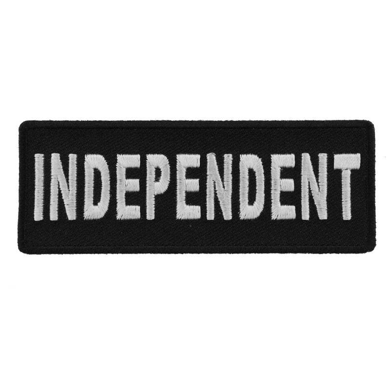 P4426 Independent Black White 4 Inch Patch Patches Virginia City Motorcycle Company Apparel 