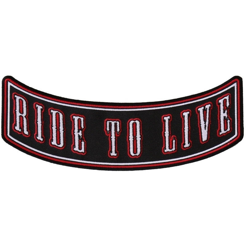 PR2544 Ride To Live Biker Rocker Back Patch Patches Virginia City Motorcycle Company Apparel 