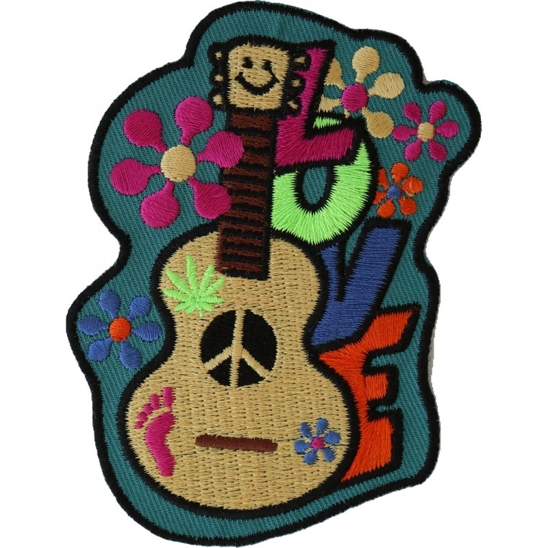 P4920 Love Guitar Cute Patch Patches Virginia City Motorcycle Company Apparel 