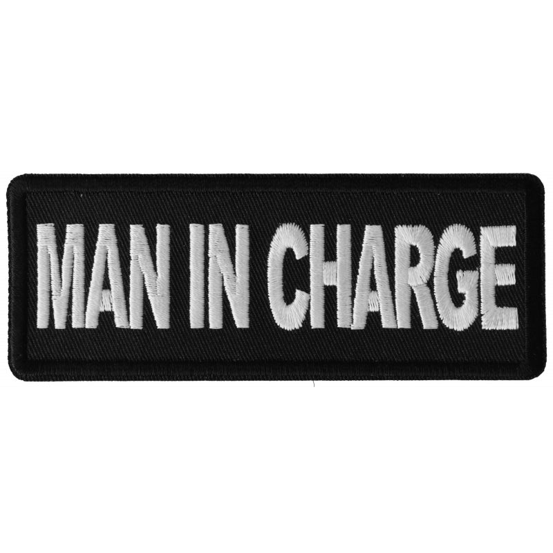 P6284 Man in Charge Patch Patches Virginia City Motorcycle Company Apparel 