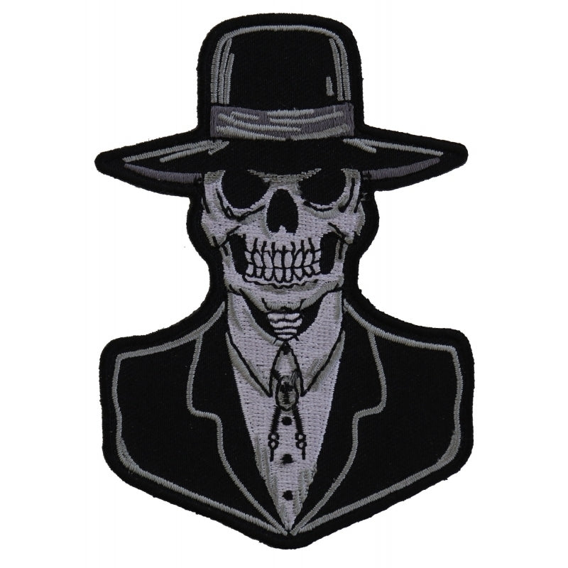 P5982 Preacher Skull Small Patch Patches Virginia City Motorcycle Company Apparel 