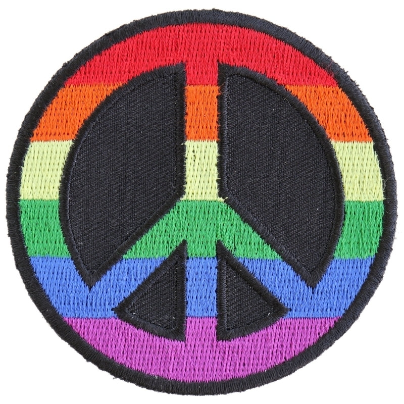 P5451 Rainbow Peace Patch Patches Virginia City Motorcycle Company Apparel 