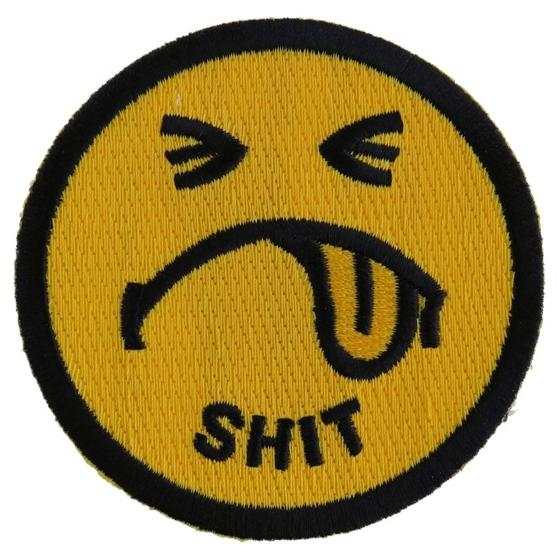 P2225 Shit Smiley Face Patch Patches Virginia City Motorcycle Company Apparel 