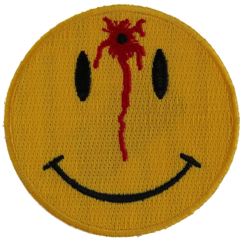 P1526 Shot Smiley Patch Patches Virginia City Motorcycle Company Apparel 
