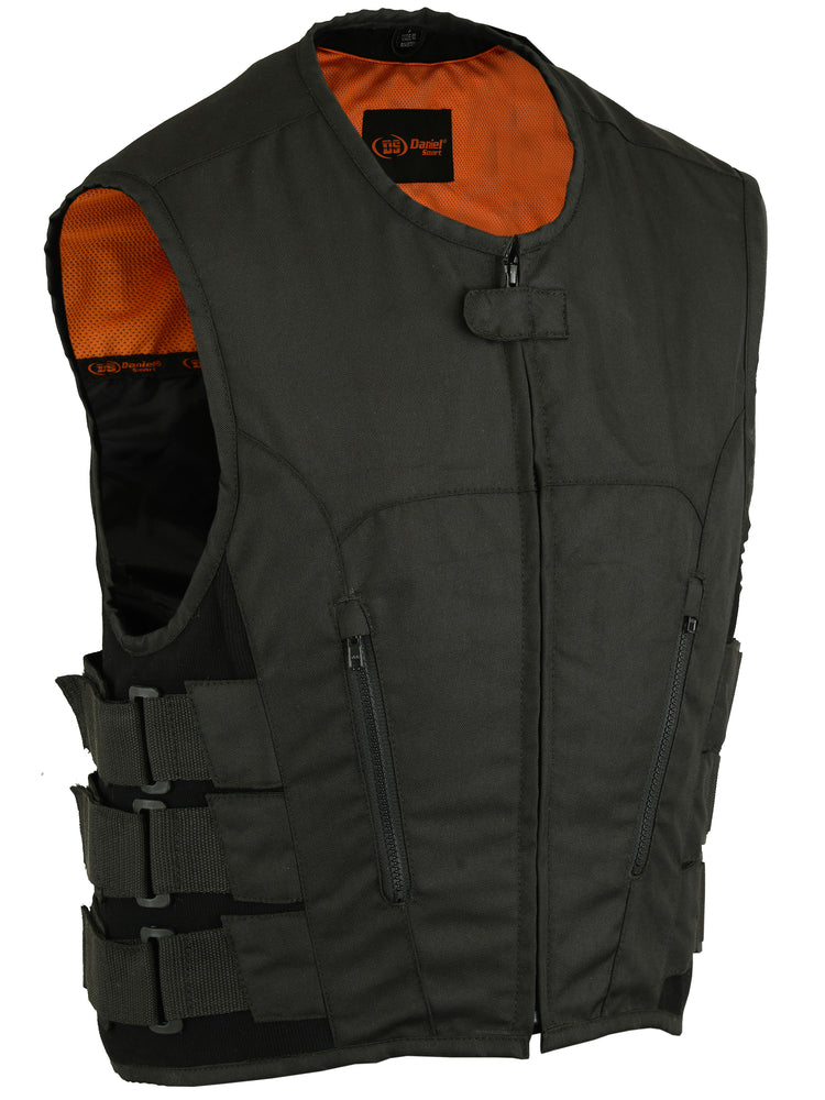 DS112BK Men's Textile Updated SWAT Team Style Vest Men's Vests Virginia City Motorcycle Company Apparel 
