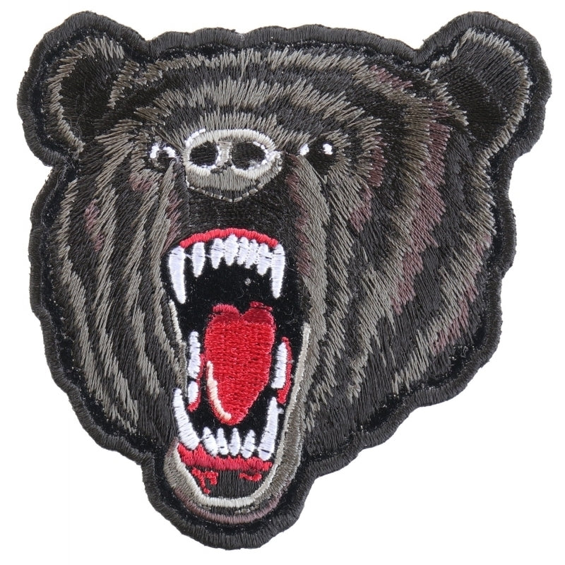 P3569 Small Black Bear Biker Patch Patches Virginia City Motorcycle Company Apparel 