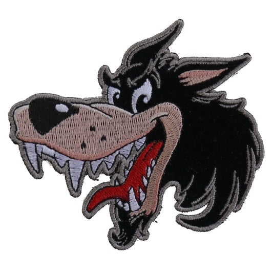 P3899 Small Cartoon Wolf Patch Patches Virginia City Motorcycle Company Apparel 
