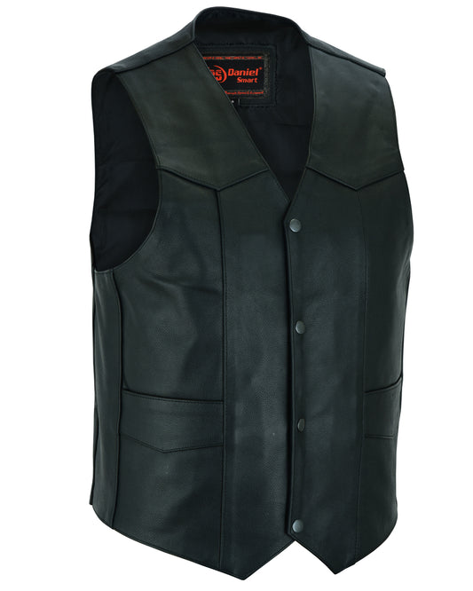 DS110 Traditional Single Back Panel Concealed Carry Vest Men's Vests Virginia City Motorcycle Company Apparel 