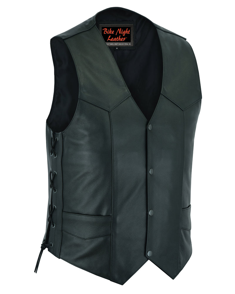 DS106 Men's Side Lace Economy Vest Men's Vests Virginia City Motorcycle Company Apparel 