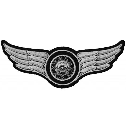 P3845 Winged Wheel Small Iron on Biker Patch Patches Virginia City Motorcycle Company Apparel 