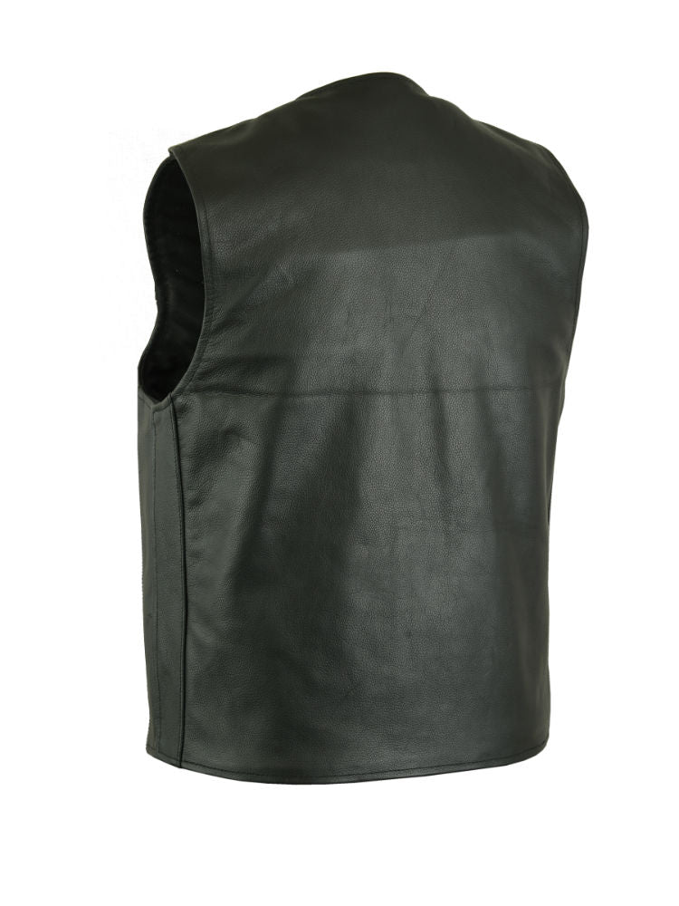 DS125 Men's Single Back Panel Concealed Carry Vest (Buffalo Nickel He Men's Vests Virginia City Motorcycle Company Apparel 