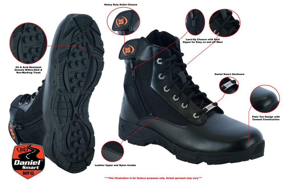 DS9781 Men's 6'' Tactical Boots Men's Motorcycle Boots Virginia City Motorcycle Company Apparel 