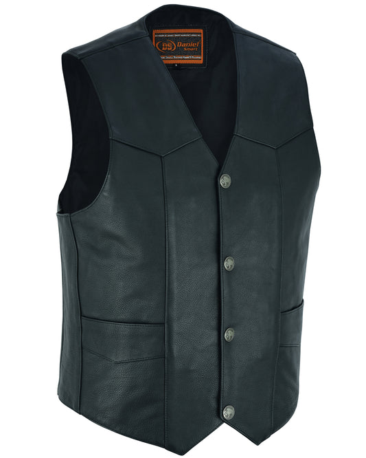 DS116 Advance Men's Buffalo Nickel Head Snap Vest Men's Vests Virginia City Motorcycle Company Apparel 