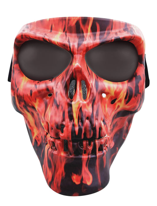 SMFS Skull Mask Flames SM Full Facemasks Virginia City Motorcycle Company Apparel 
