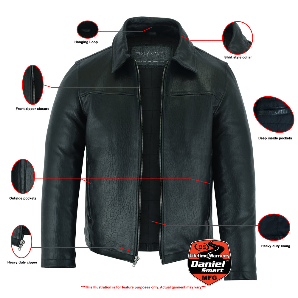 DS780 Men's Drum Dyed New Zealand Lambskin Jacket Men's Leather Motorcycle Jackets Virginia City Motorcycle Company Apparel 