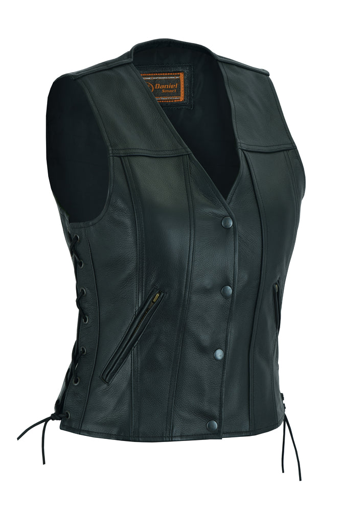 DS205 Women's Single Back Panel Concealed Carry Vest Women's Vests Virginia City Motorcycle Company Apparel 