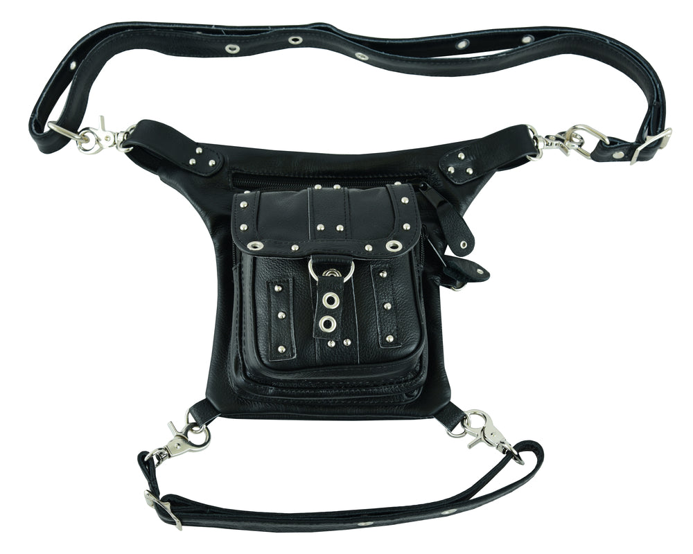 DS5853  Thigh Bag w/Waist belt Sling & Thigh Bags Virginia City Motorcycle Company Apparel 