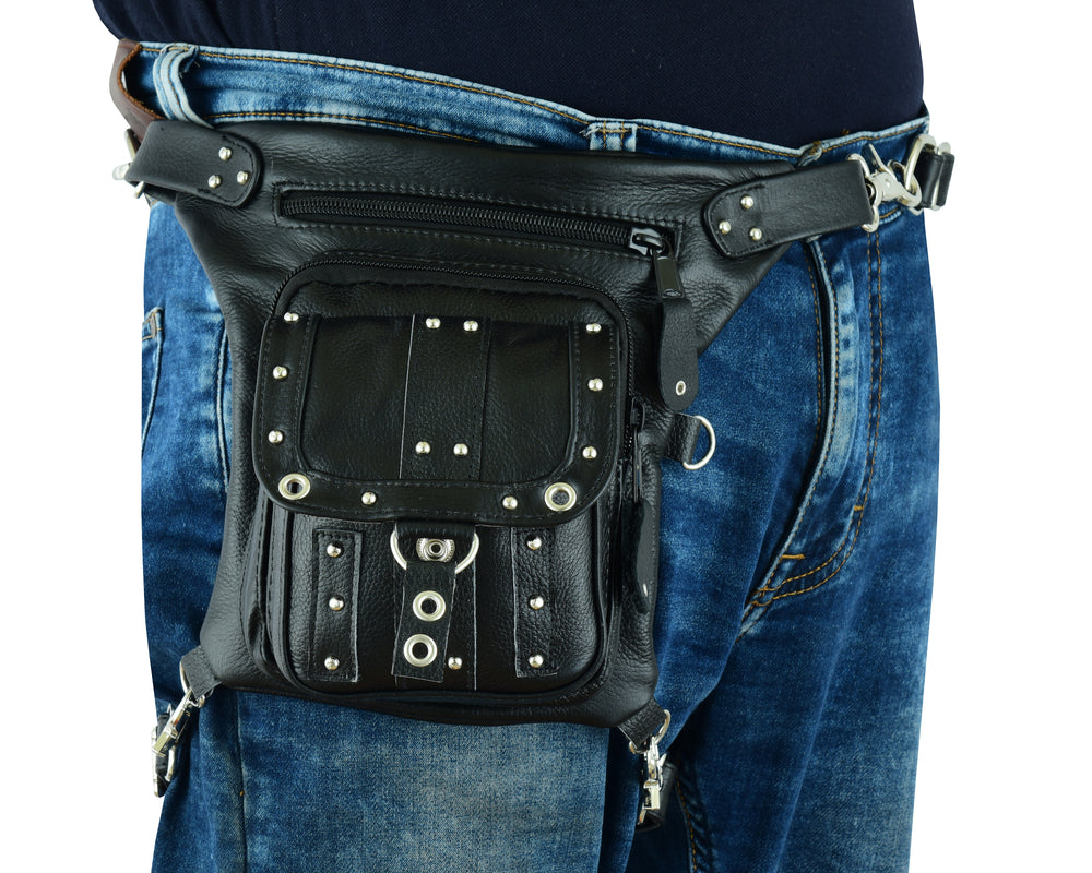 DS5853  Thigh Bag w/Waist belt Sling & Thigh Bags Virginia City Motorcycle Company Apparel 