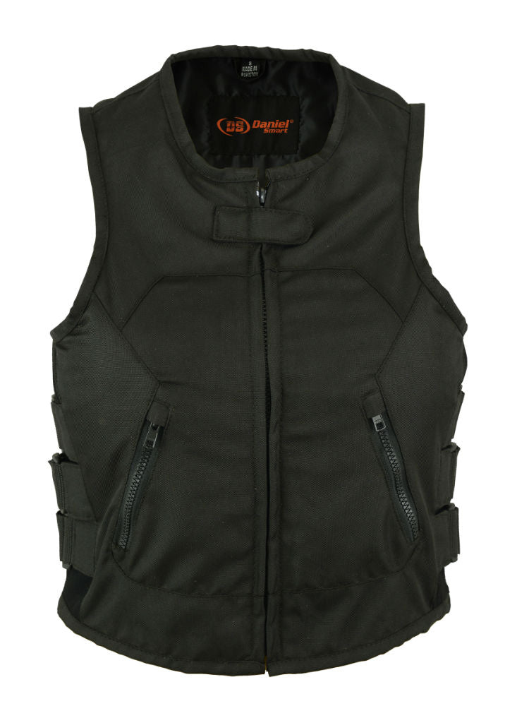 DS212BK Women's Textile Updated SWAT Team Style Vest Women's Vests Virginia City Motorcycle Company Apparel 