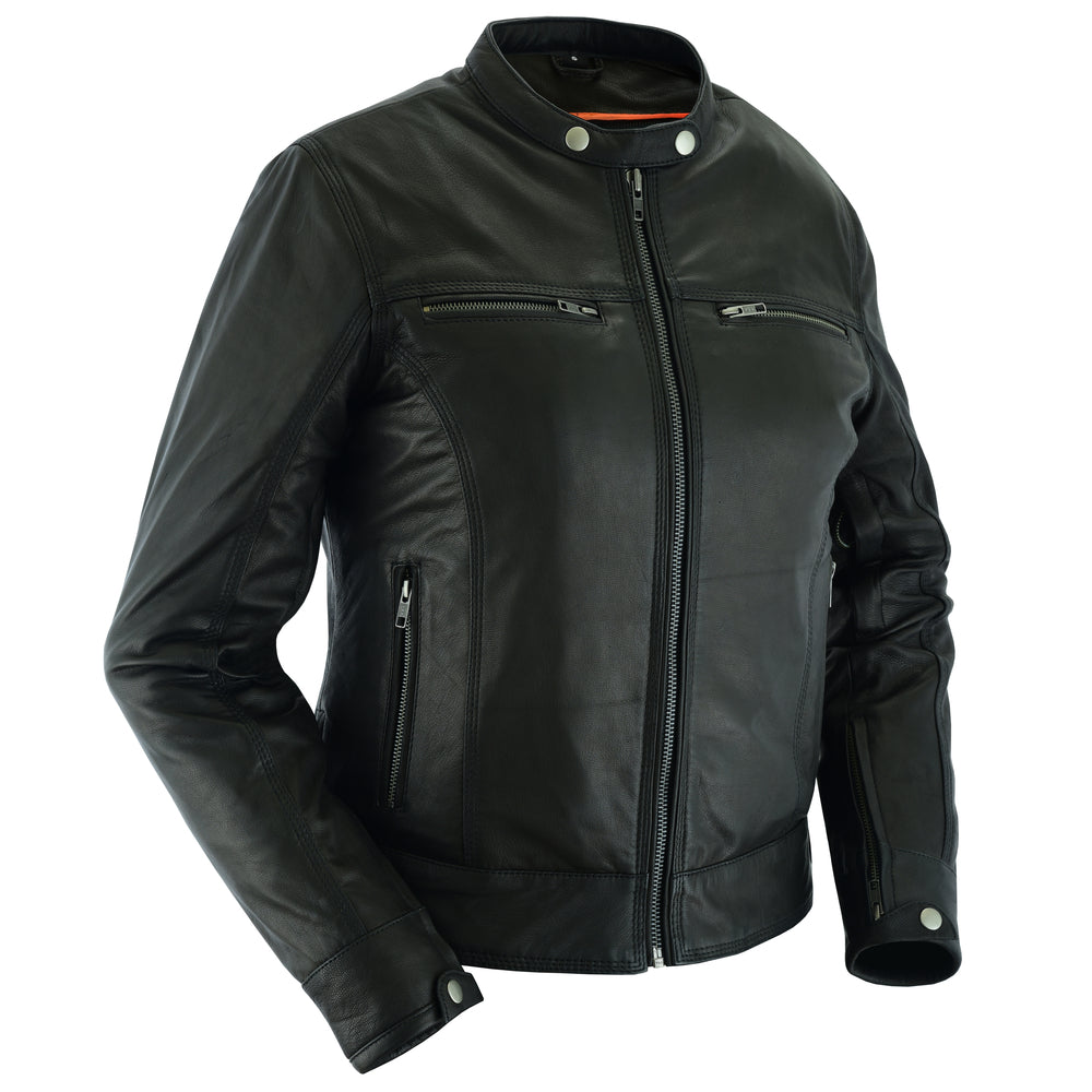 DS833 She Speeds Women's Leather Motorcycle Jackets Virginia City Motorcycle Company Apparel 