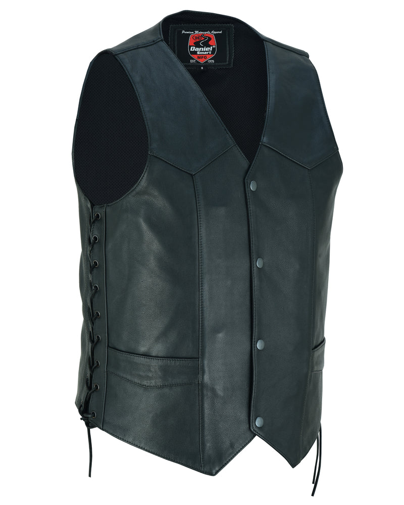 DS122 Gold Traditional Men's Vests Virginia City Motorcycle Company Apparel 