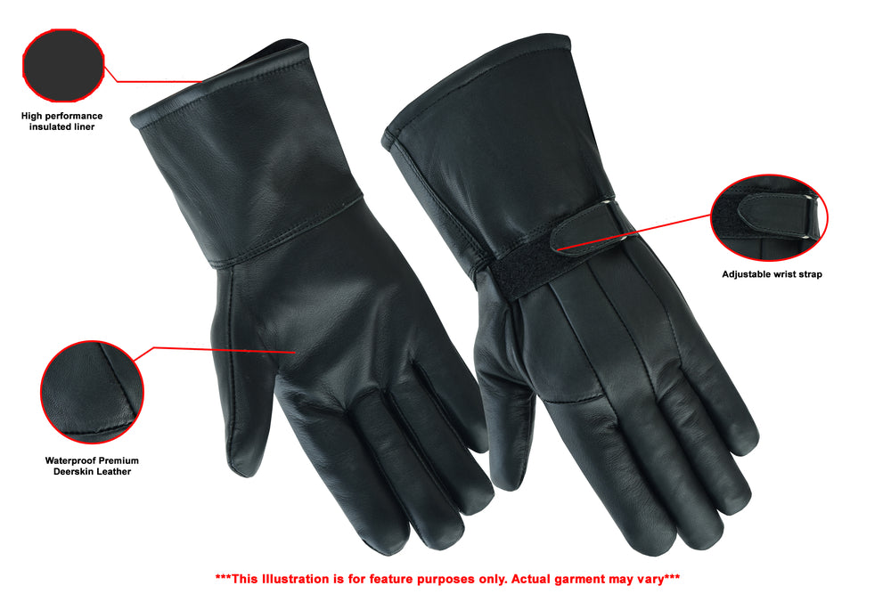 DS75 Heavy Load Men's Gauntlet Gloves Virginia City Motorcycle Company Apparel 