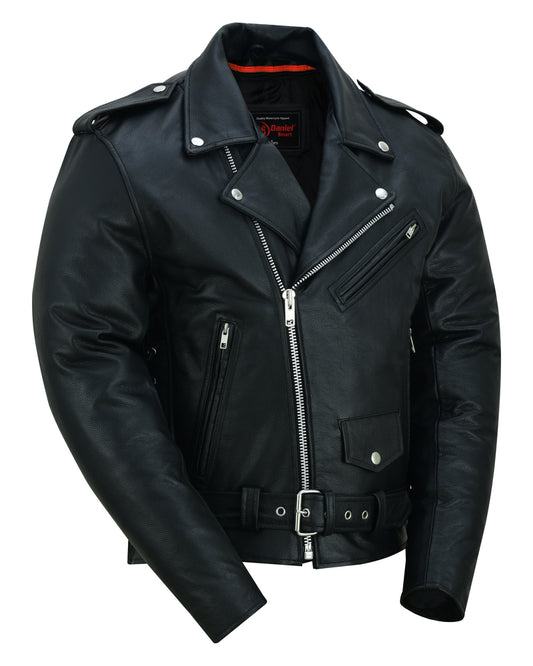 DS759 Men's Eagle Embossed Live To Ride - Ride To Live Classic Black Men's Leather Motorcycle Jackets Virginia City Motorcycle Company Apparel 