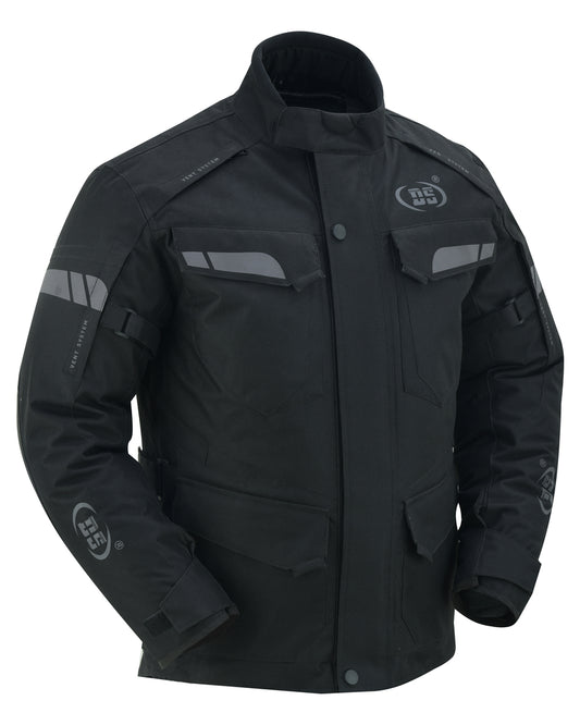 DS4615 Advance Touring Textile Fabric Motorcycle Jacket for Men - Black Virginia City Motorcycle Company Apparel 