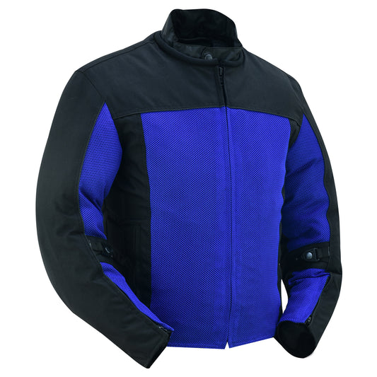 DS4641 Cross Wind - Blue Men's Jacket Virginia City Motorcycle Company Apparel 