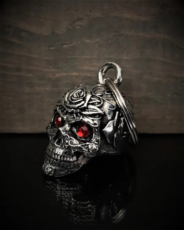 BB-132 Rose Skull Diamond Bell Bravo Bells Virginia City Motorcycle Company Apparel 