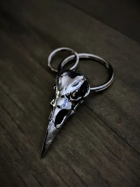 BBK-05 Raven Skull Keychain Wallet Chains/Key Leash Virginia City Motorcycle Company Apparel 