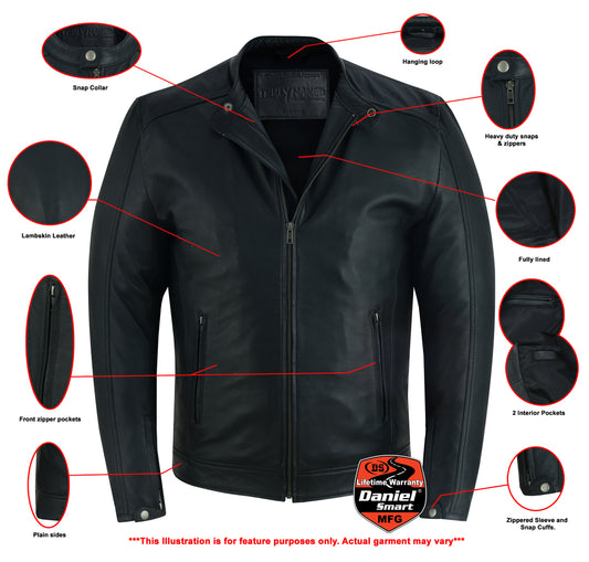 The Classic Joe - Men's Fashion Leather Jacket Mens Textile Motorcycle Jackets Virginia City Motorcycle Company Apparel in Nevada USA