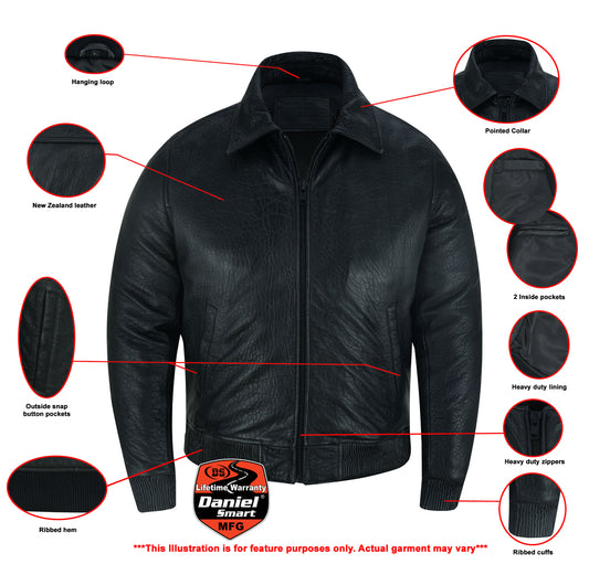 The Traveler - Men's Fashion Leather Jacket Men's Leather Motorcycle Jackets Virginia City Motorcycle Company Apparel in Nevada USA