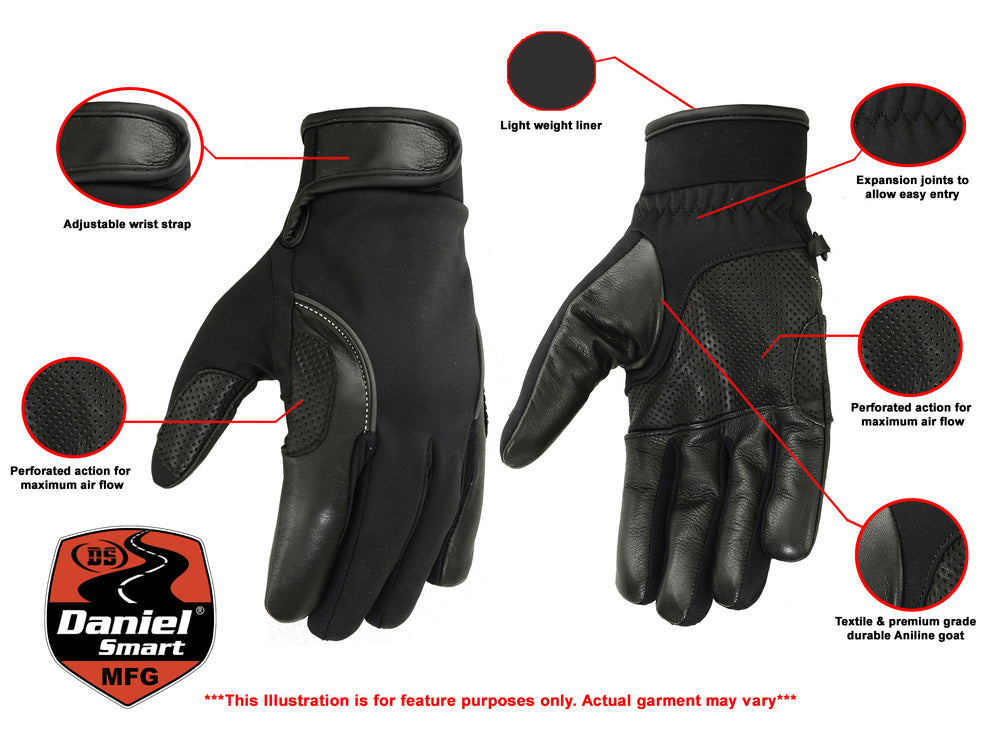 Leather/ Textile Lightweight Glove XS