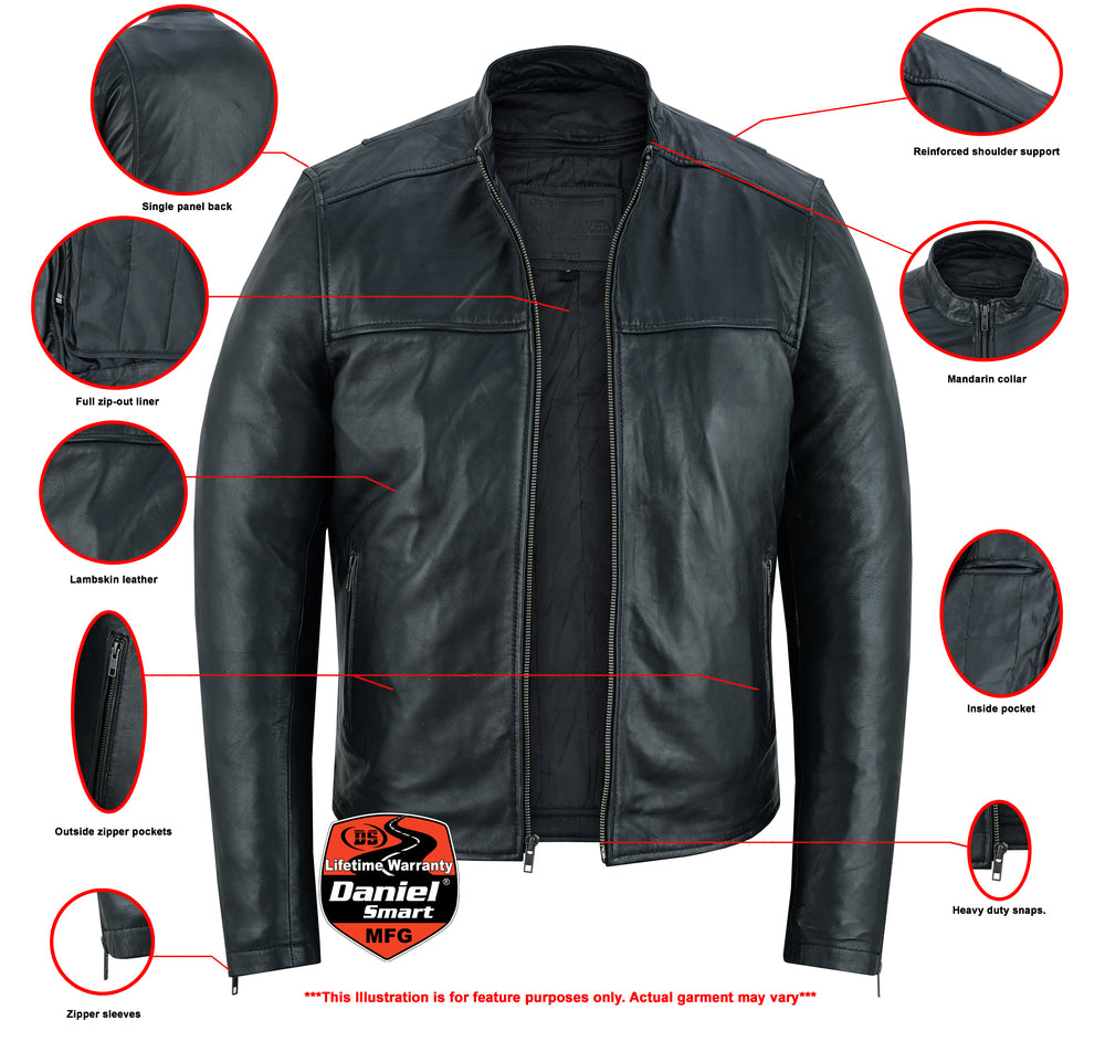 The Wanton - Men's Motorcycle Leather Jacket Men's Jacket Virginia City Motorcycle Company Apparel in Nevada USA