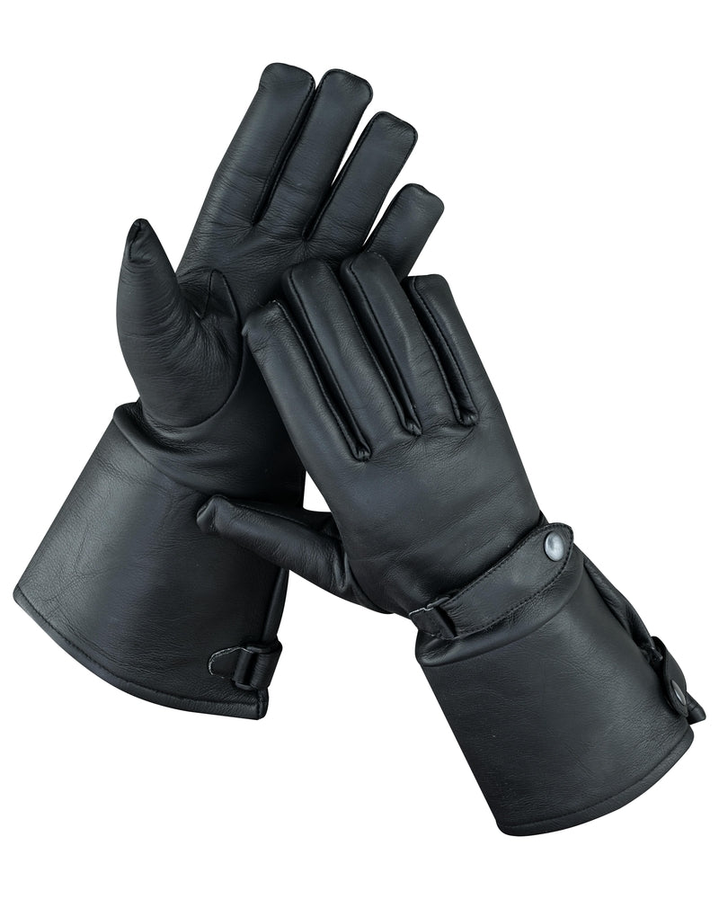 The Storm Breaker - Men's Gauntlet Leather Gloves - DS27 Men's Gauntlet Gloves Virginia City Motorcycle Company Apparel in Nevada USA