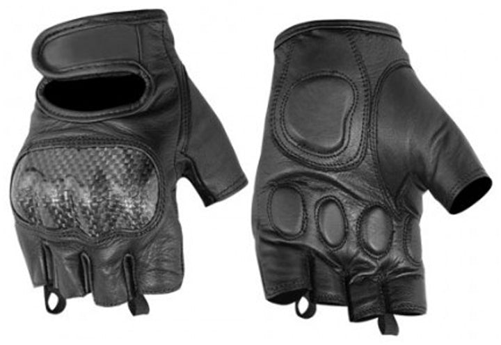 DS18 Sporty Fingerless Glove Men's Fingerless Gloves Virginia City Motorcycle Company Apparel 
