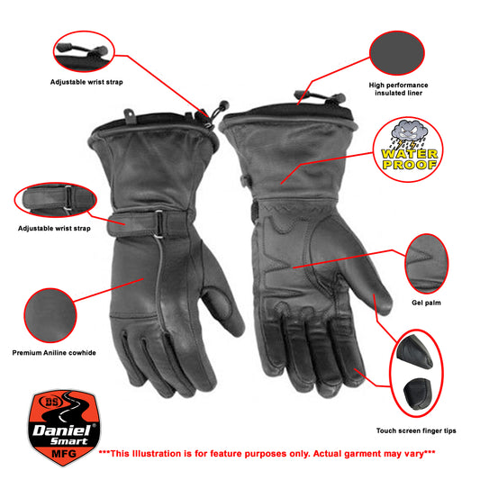 DS71 Women's High Performance Insulated Glove Women's Gauntlet Gloves Virginia City Motorcycle Company Apparel 
