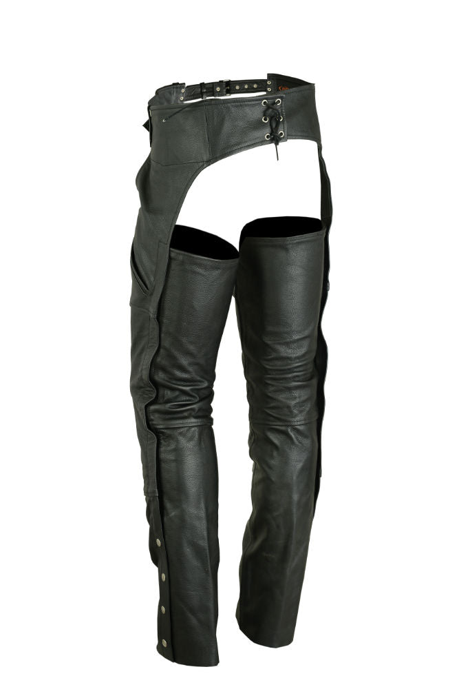 DS488 Unisex Deep Pocket Thermal Lined Chaps Unisex Chaps & Pants Virginia City Motorcycle Company Apparel 