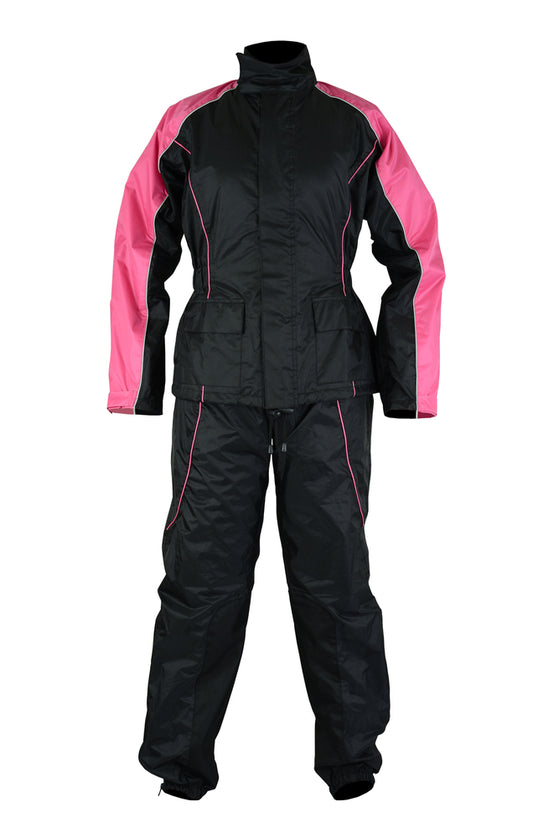 DS598PK Women's Rain Suit (Hot Pink) Rain Suits Virginia City Motorcycle Company Apparel 