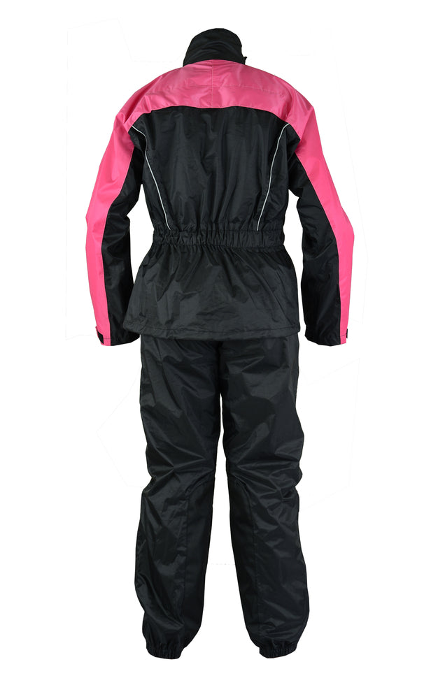 DS598PK Women's Rain Suit (Hot Pink) Rain Suits Virginia City Motorcycle Company Apparel 