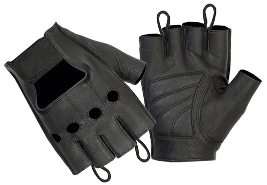 DS61 Premium Fingerless Glove Men's Fingerless Gloves Virginia City Motorcycle Company Apparel 