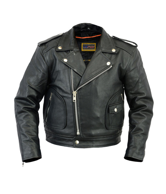 DS1722 Unisex Kid's M/C Style Jacket Kid's Leather Virginia City Motorcycle Company Apparel 