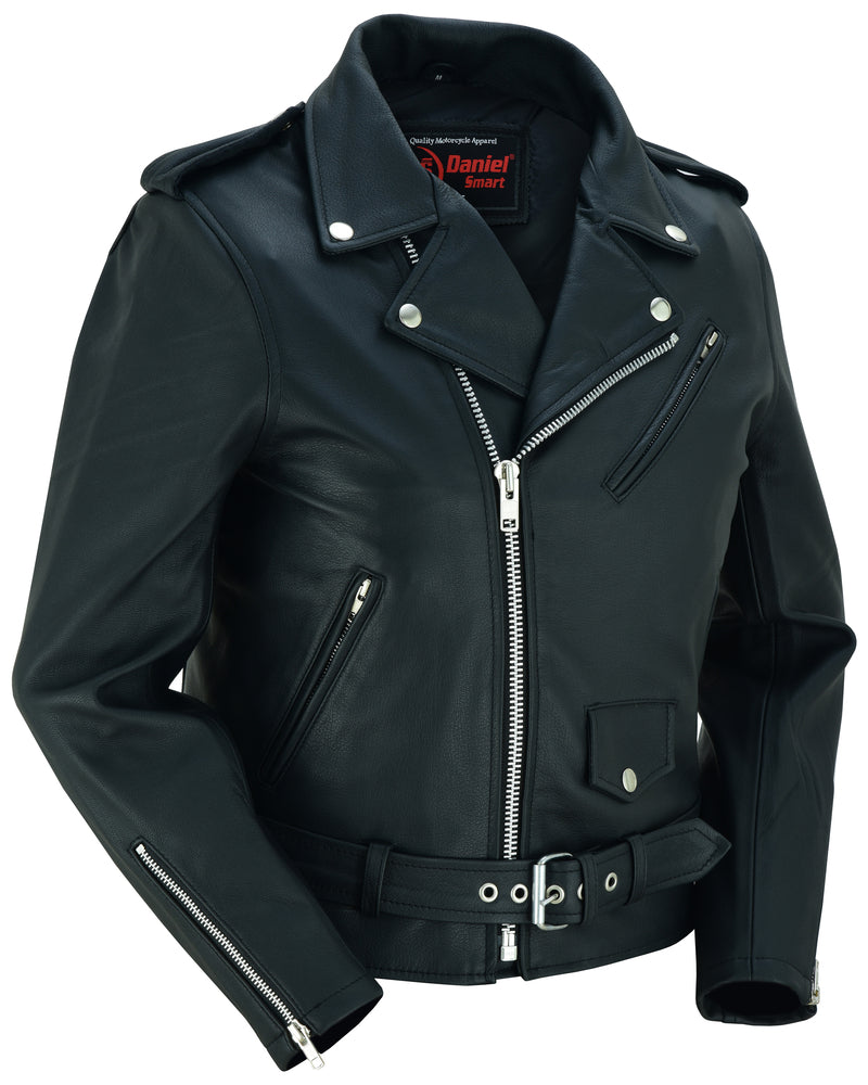 DS850 Women's Classic Plain Side Fitted M/C Style Jacket Women's Leather Motorcycle Jackets Virginia City Motorcycle Company Apparel 