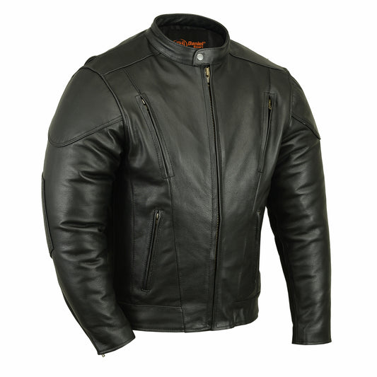 DS779 Men's Vented M/C Jacket w/ Plain Sides Men's Leather Motorcycle Jackets Virginia City Motorcycle Company Apparel 