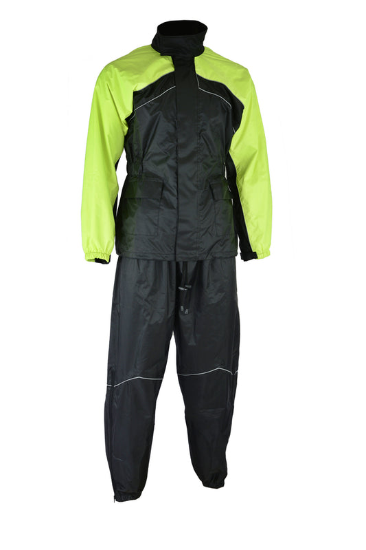 DS592HV Rain Suit (Hi-Viz Yellow) Rain Suits Virginia City Motorcycle Company Apparel 