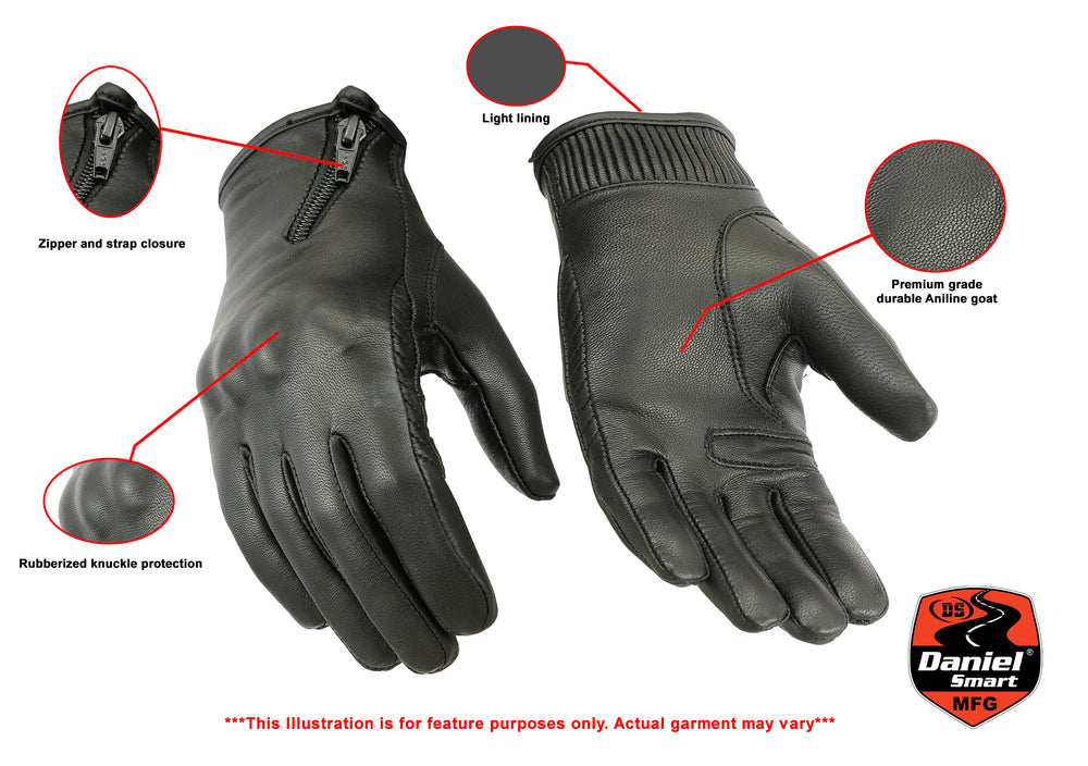 DS87 Women's Premium Sporty Glove Women's Lightweight Gloves Virginia City Motorcycle Company Apparel 