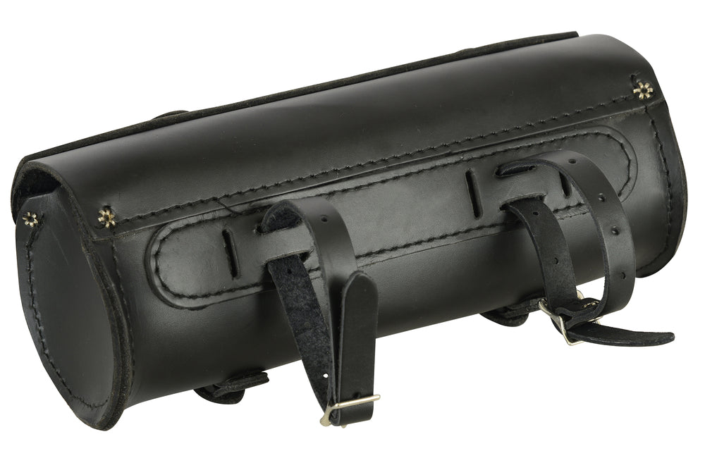 DS4001 Premium Large Leather Round Tool Bag Tool Bags Virginia City Motorcycle Company Apparel 